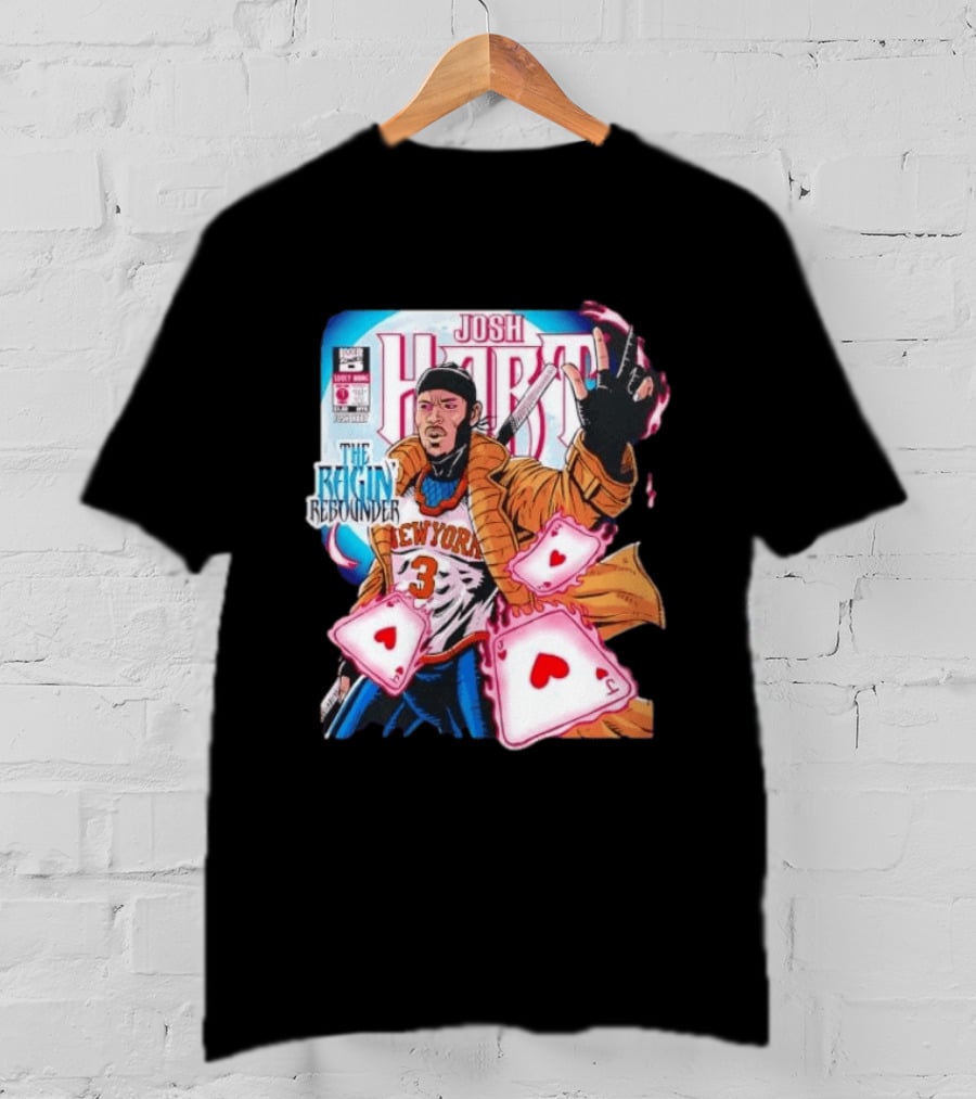 Josh Hart The Ragin' Rebounder Knicks New York Comic Style Basketball Cards T-Shirt