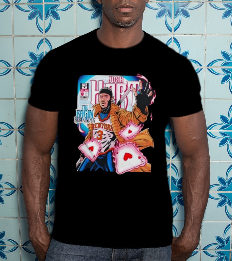 Josh Hart The Ragin' Rebounder Knicks New York Comic Style Basketball Cards T-Shirt