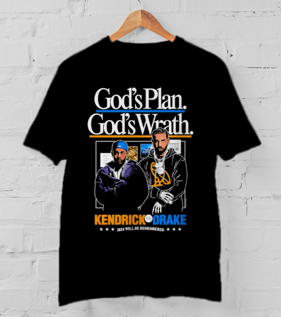 Kendrick Lamar Drake God's Plan God's Wrath Collaboration T-Shirt