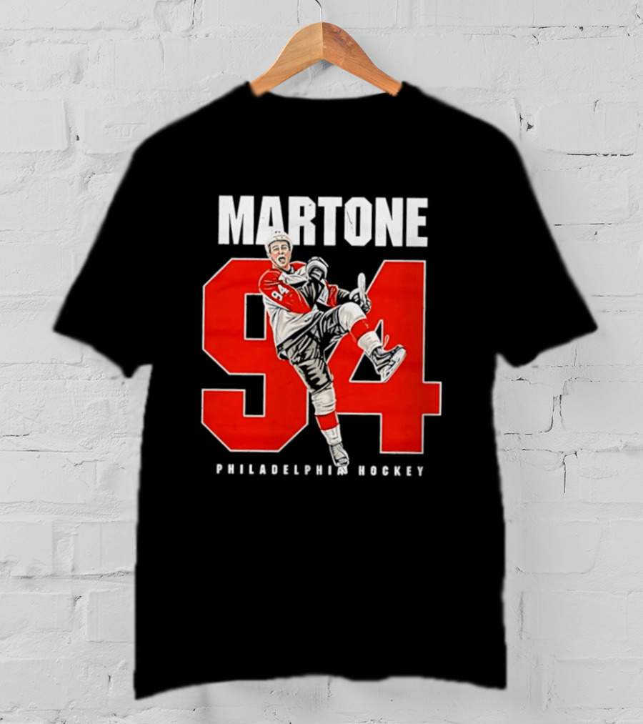 Martone 94 Philadelphia Hockey Player Celebration T-Shirt
