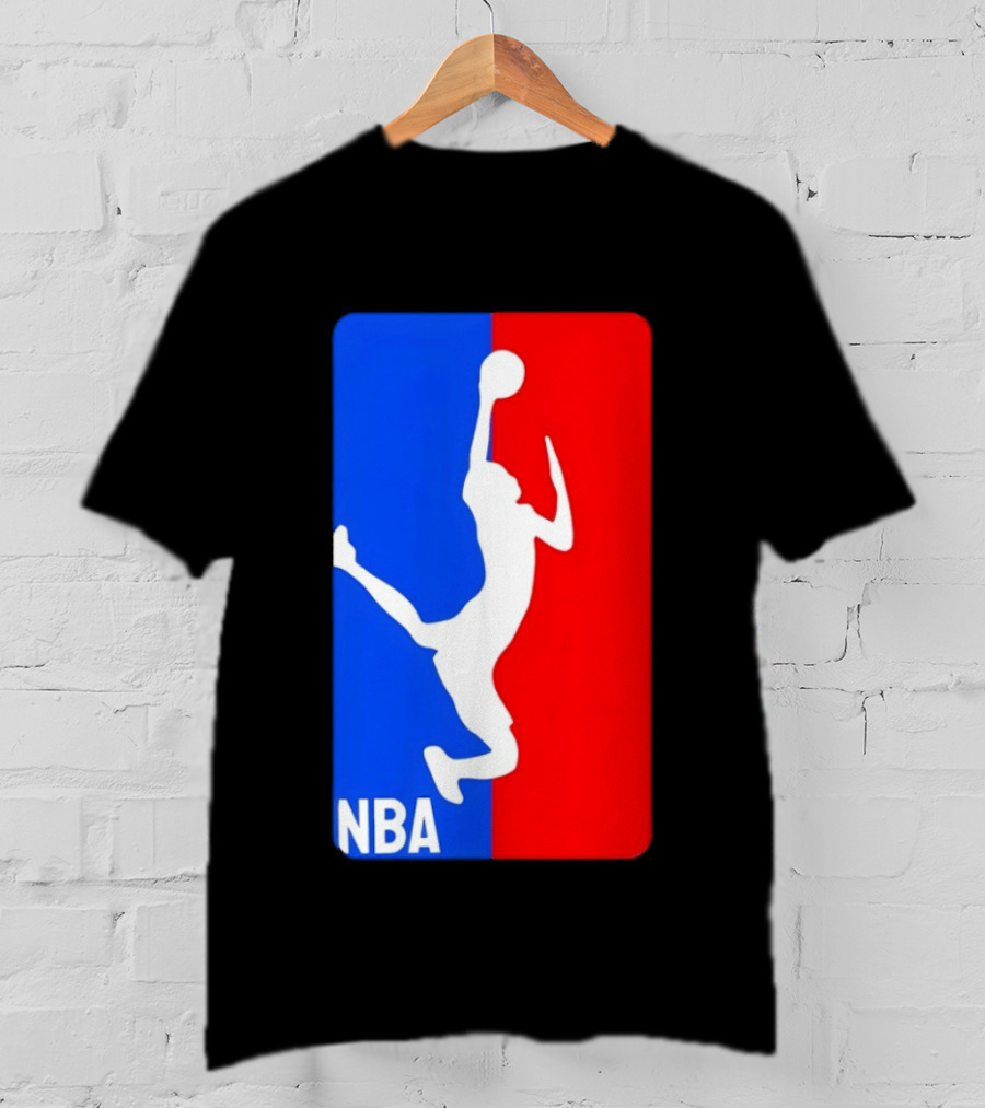 NBA Basketball 2026 Dunk Silhouette Red Blue T-Shirt
