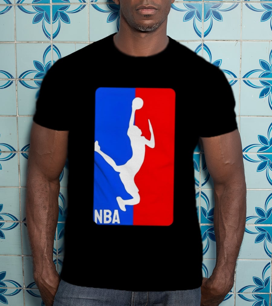 NBA Basketball 2026 Dunk Silhouette Red Blue T-Shirt