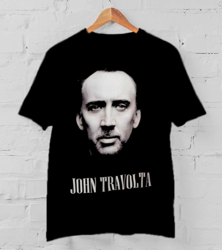 Nicolas Cage John Travolta Face Swap 90s Movie Fans T-Shirt