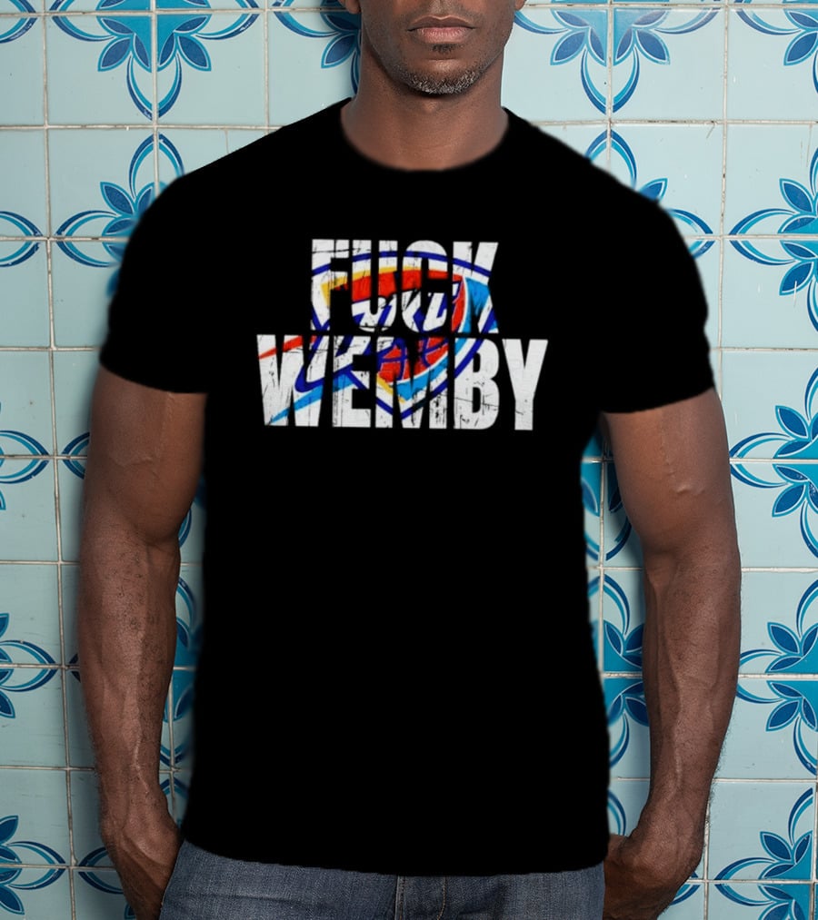 OKC Thunder Text Logo Overlay Wemby T-Shirt