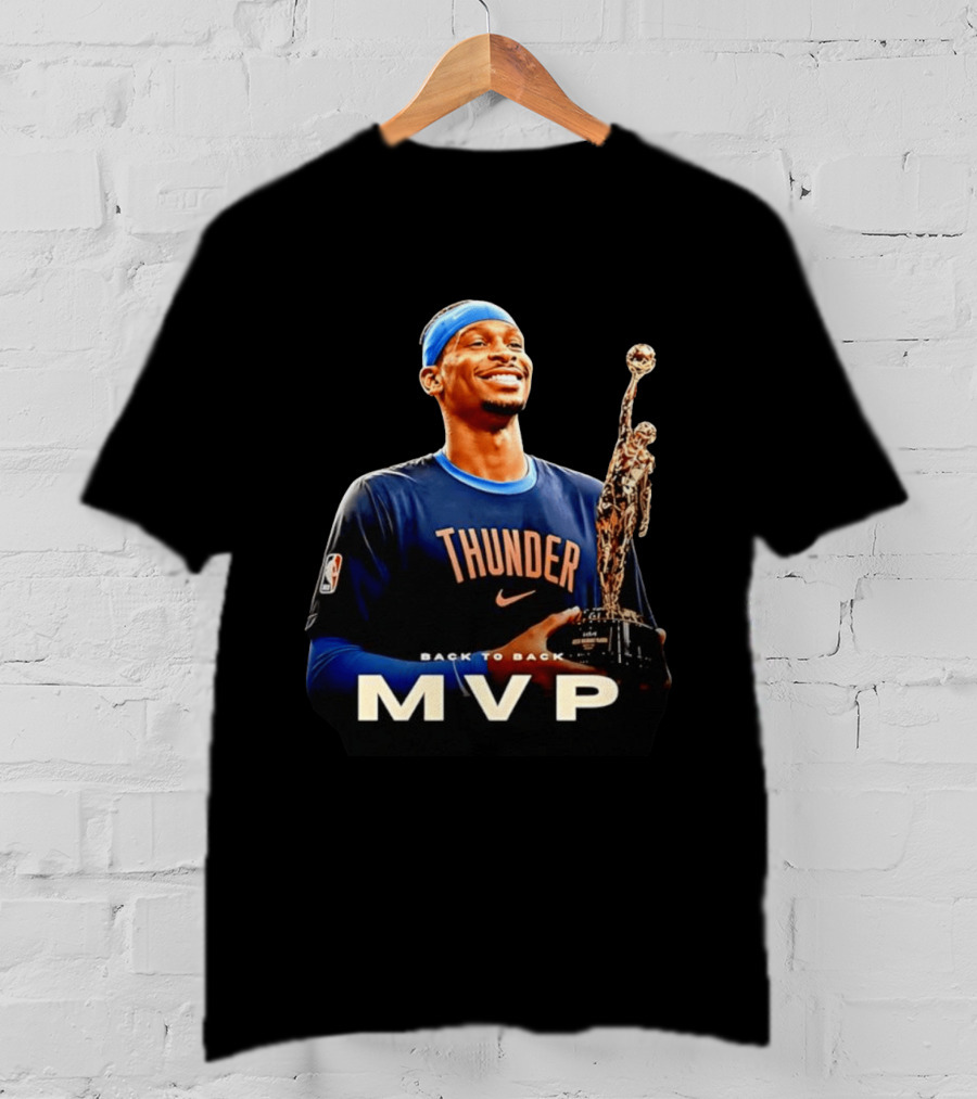 Shai Gilgeous Alexander Back To Back MVP Oklahoma City Thunder 2026 T-Shirt