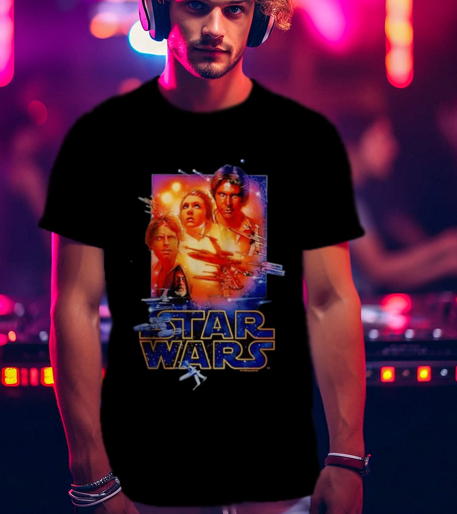 Star Wars A New Hope Rebel Luke Leia Han Solo Darth Vader T-Shirt