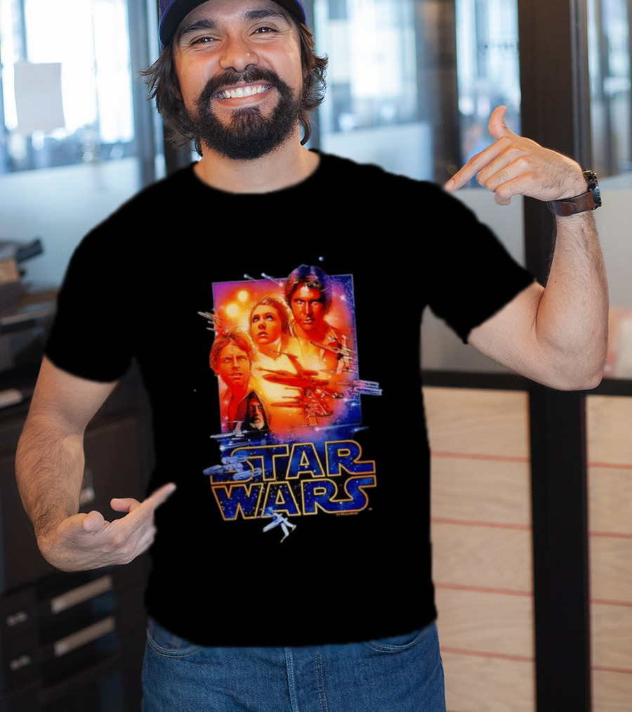 Star Wars A New Hope Rebel Luke Leia Han Solo Darth Vader T-Shirt