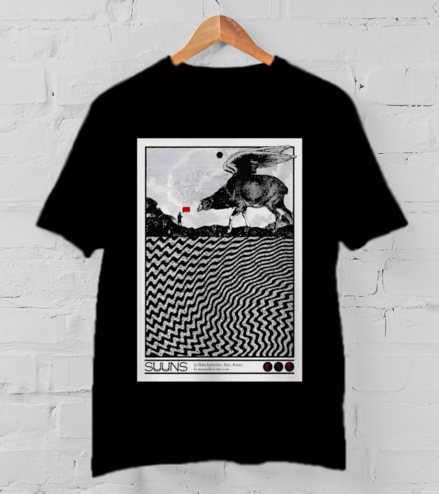 SUUNS Le Point Ephémère Paris France 20 Mai 2026 Winged Creature Landscape T-Shirt