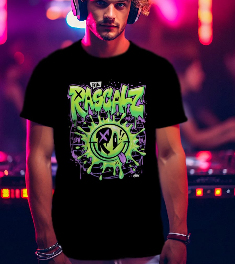 The Rascalz Dripping Neon Smiley X Eyes T-Shirt