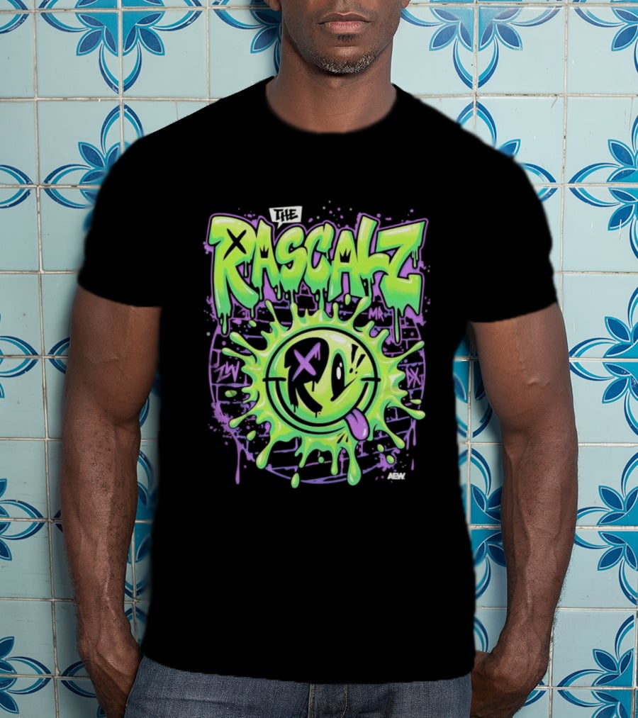 The Rascalz Dripping Neon Smiley X Eyes T-Shirt