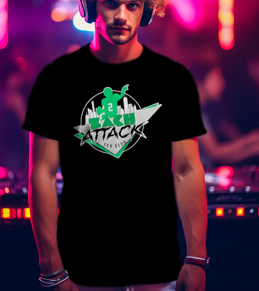 Zach Attack Club Football Player 2 Skyline T-Shirt