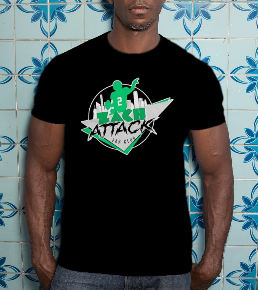 Zach Attack Club Football Player 2 Skyline T-Shirt