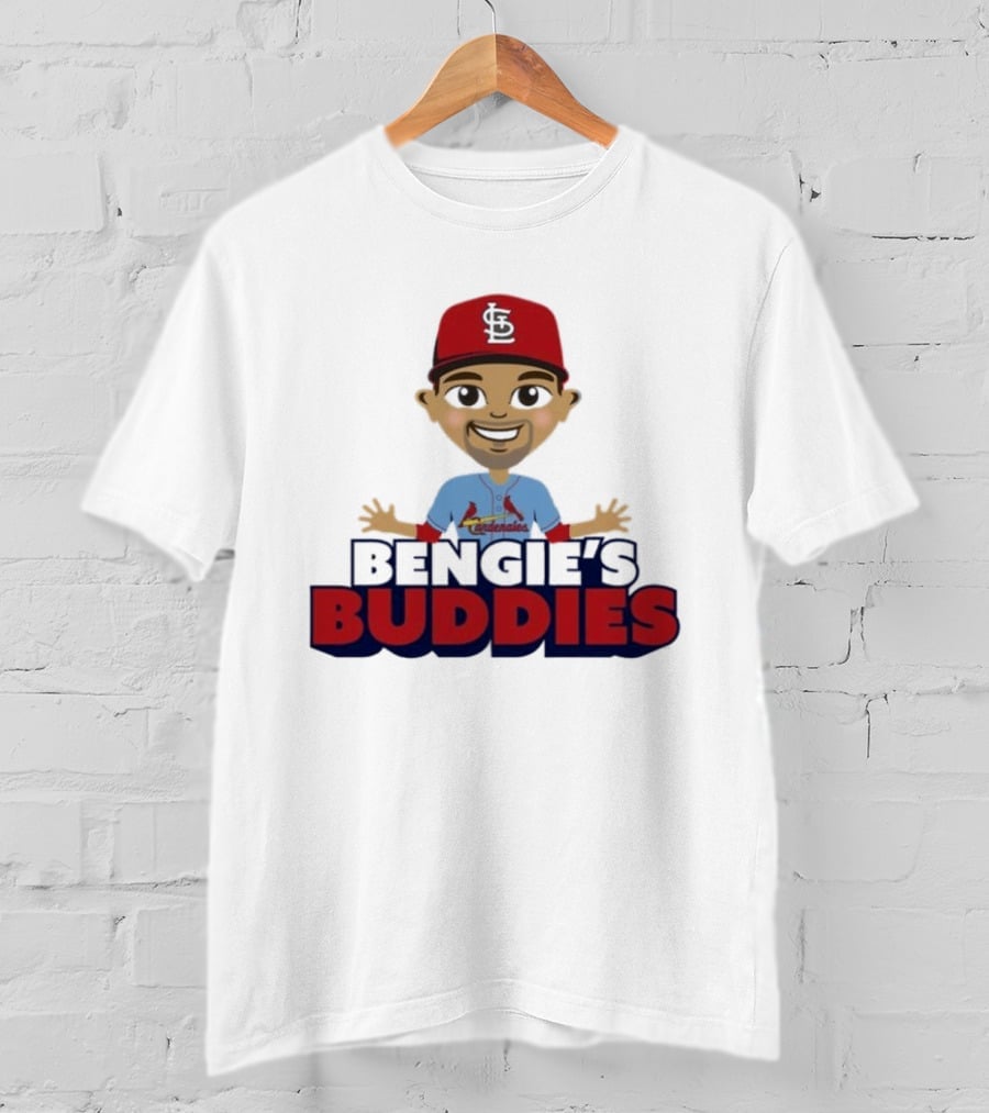 Bengie's Buddies Cardenales StL Baseball Red Cap T-Shirt