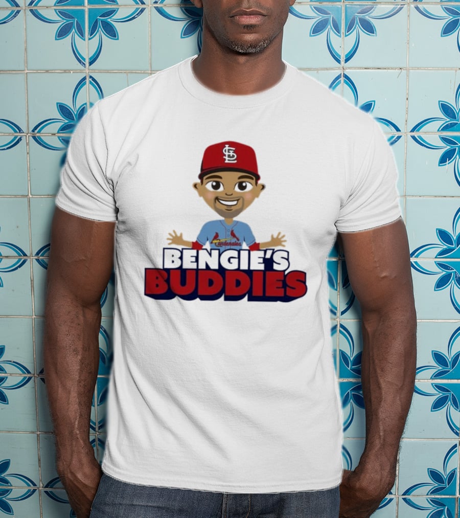 Bengie's Buddies Cardenales StL Baseball Red Cap T-Shirt