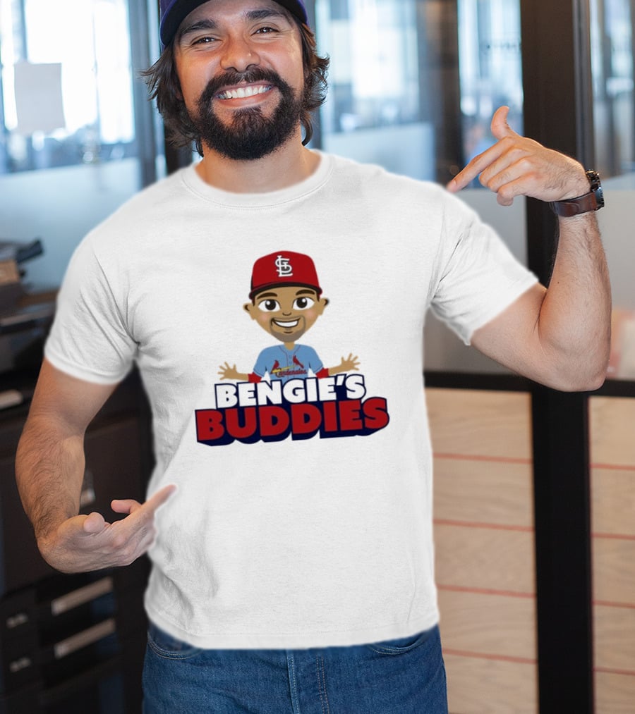 Bengie's Buddies Cardenales StL Baseball Red Cap T-Shirt