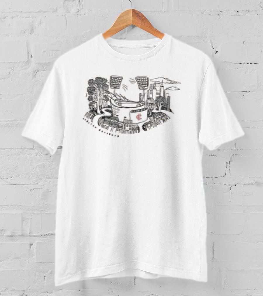 Carlton Football Club 2026 Respects Beige Two Sided Stadium T-Shirt