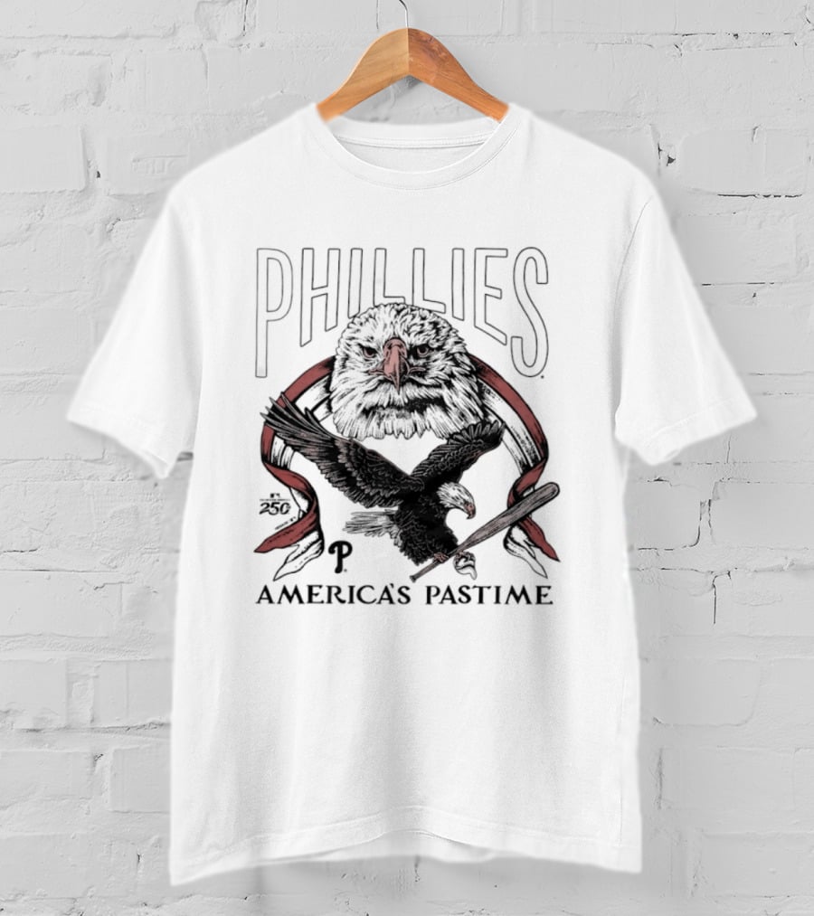 Phillies America's Pastime 250th Celebration Bald Eagle T-Shirt