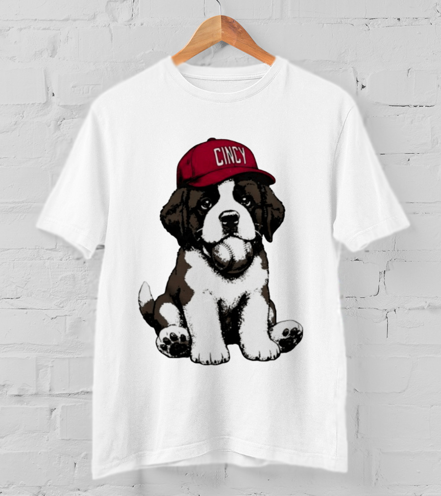 Cincy Schottzie Dog Stuffy Cincinnati Red Baseball T-Shirt
