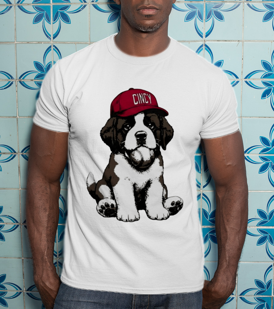 Cincy Schottzie Dog Stuffy Cincinnati Red Baseball T-Shirt