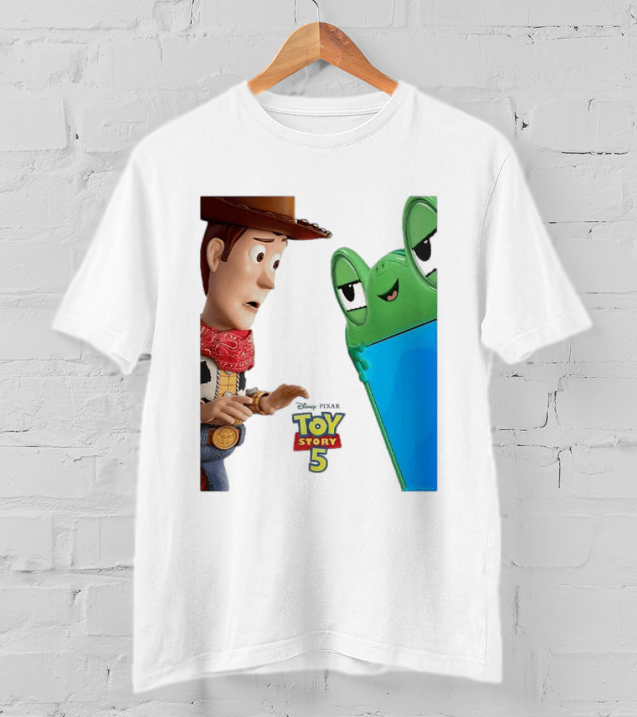 Toy Story 5 Woody And Animated Frog Encounter T-Shirt