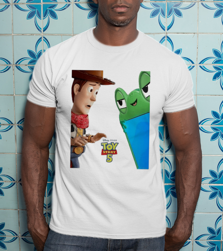 Toy Story 5 Woody And Animated Frog Encounter T-Shirt