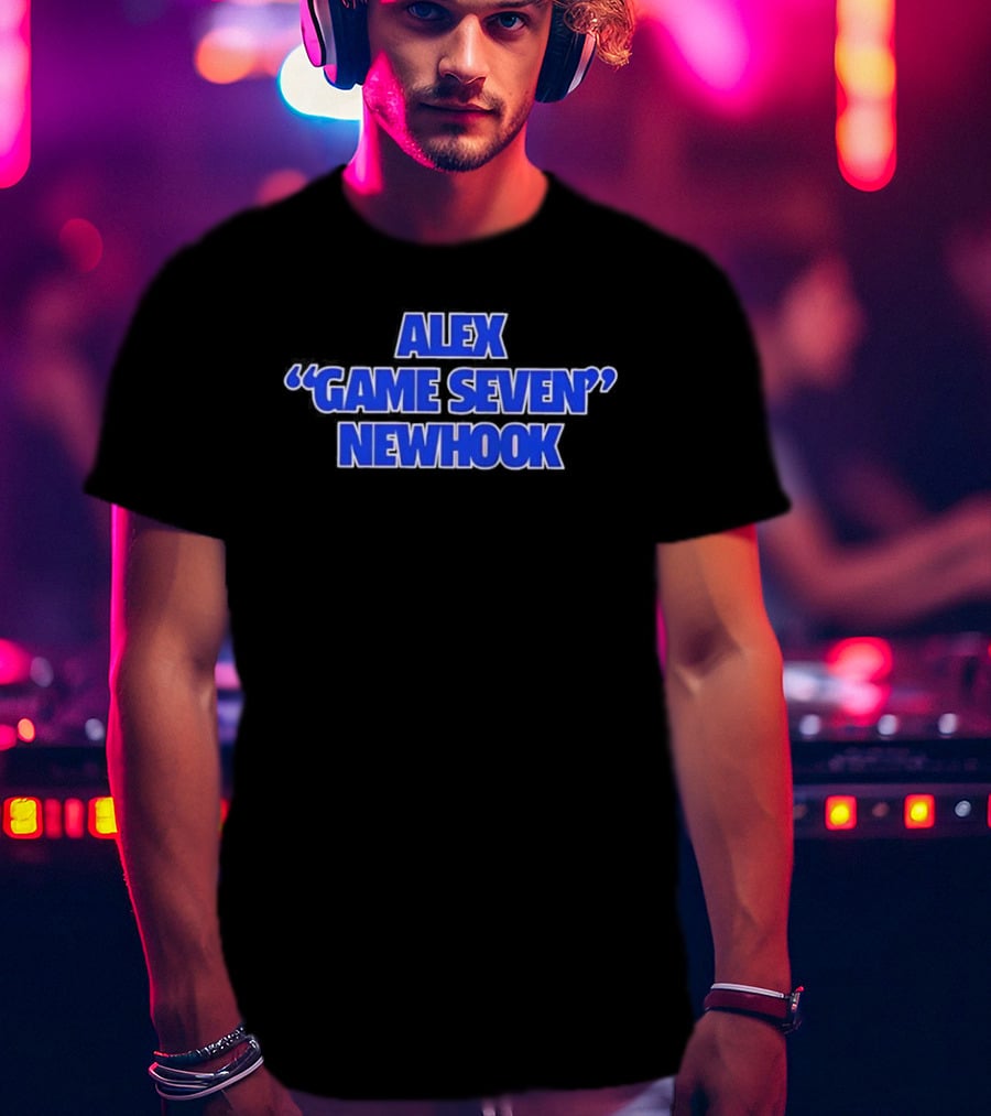 Alex "Game Seven" Newhook Blue Bold Text Sports Fan T-Shirt