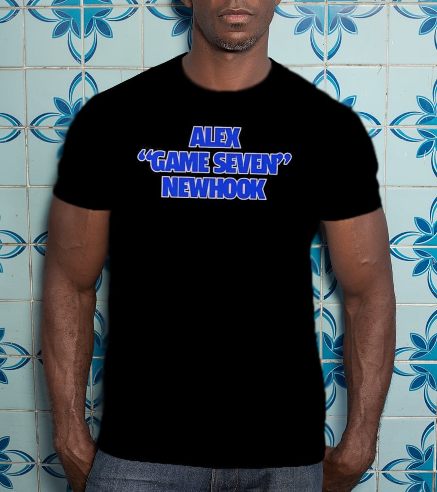 Alex "Game Seven" Newhook Blue Bold Text Sports Fan T-Shirt