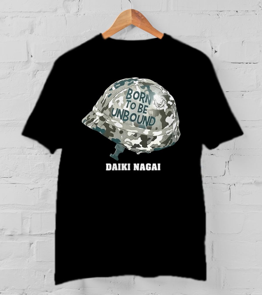 Daiki Nagai Born To Be Unbound Camouflage Helmet T-Shirt