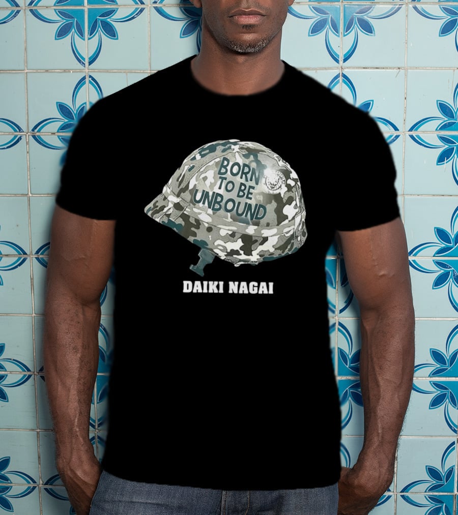 Daiki Nagai Born To Be Unbound Camouflage Helmet T-Shirt