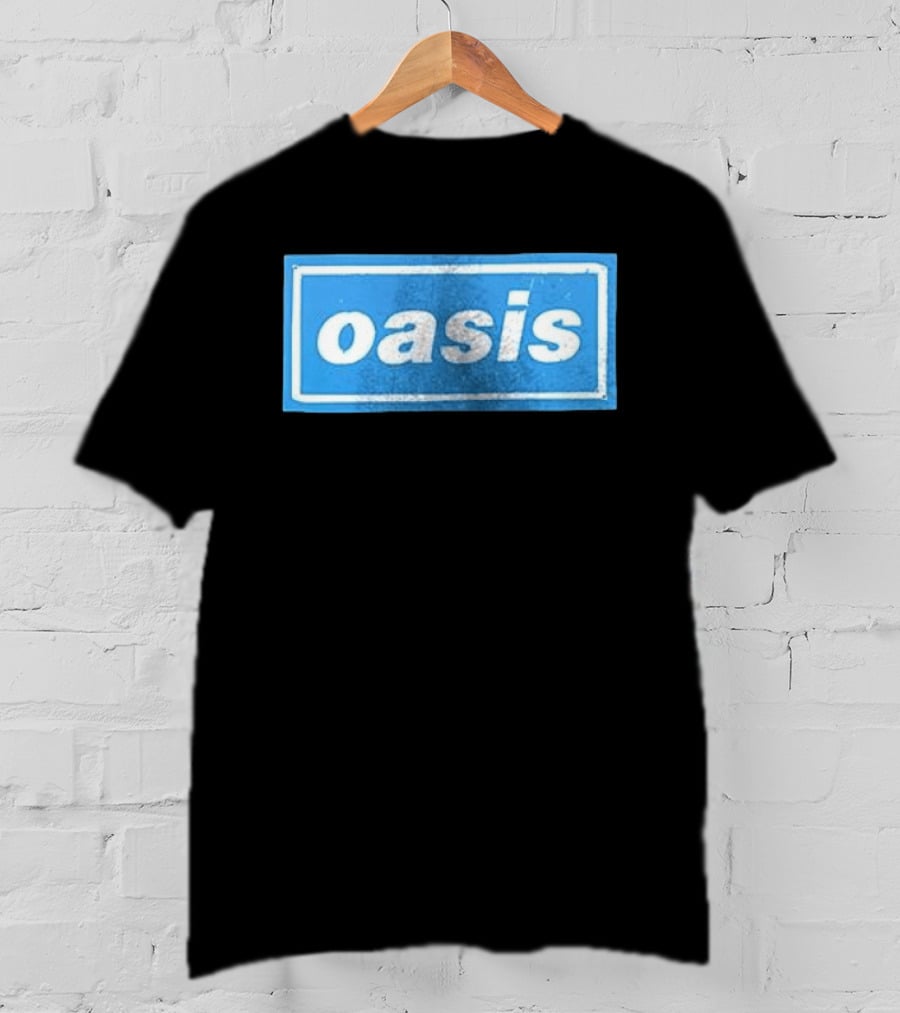 Oasis Vintage Blue Distressed Box T-Shirt