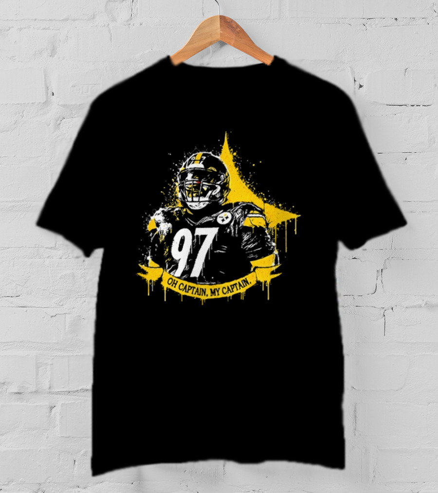 Oh Captain My Captain Cameron Heyward 97 Pittsburgh Steelers T-Shirt