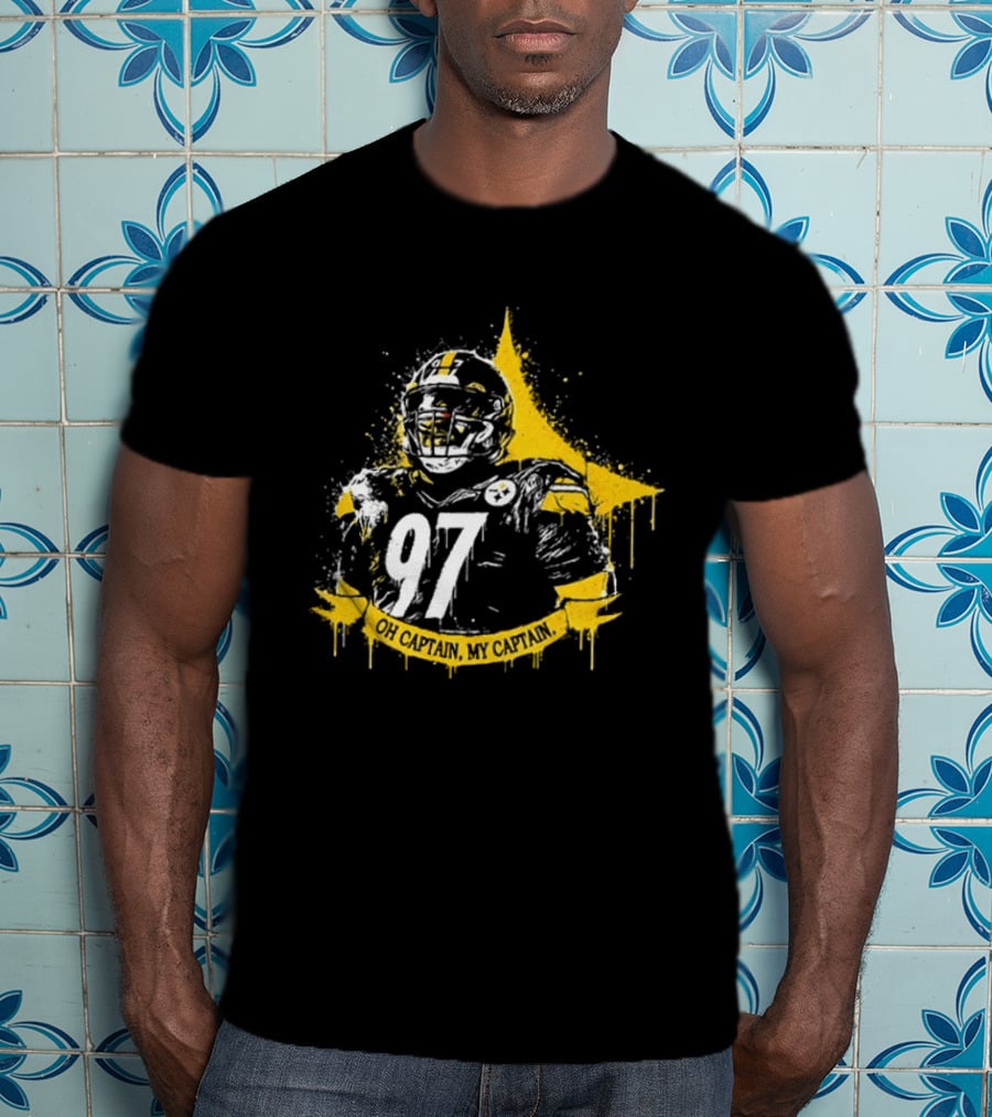 Oh Captain My Captain Cameron Heyward 97 Pittsburgh Steelers T-Shirt