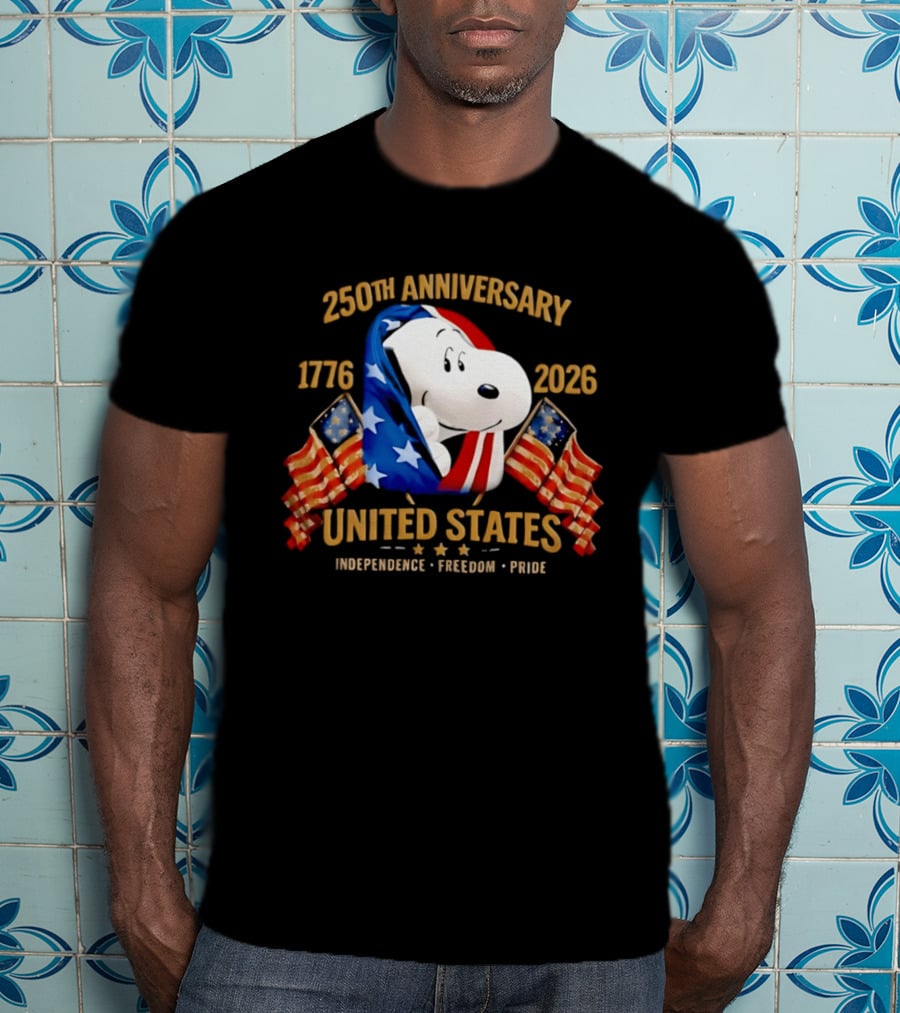 Snoopy 250th Anniversary United States 1776 2026 Independence Freedom Pride T-Shirt