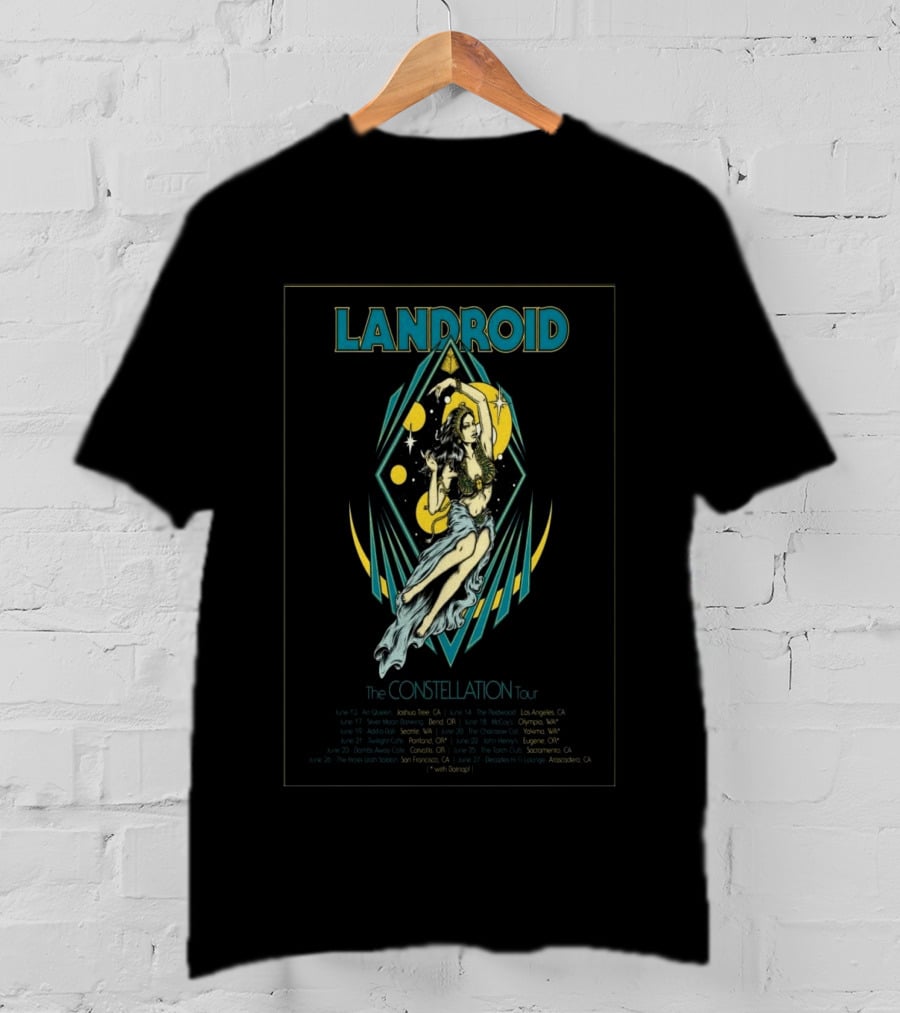 Landroid The Constellation 2026 Tour Dates And Venue Locations Featuring With Damp T-Shirt