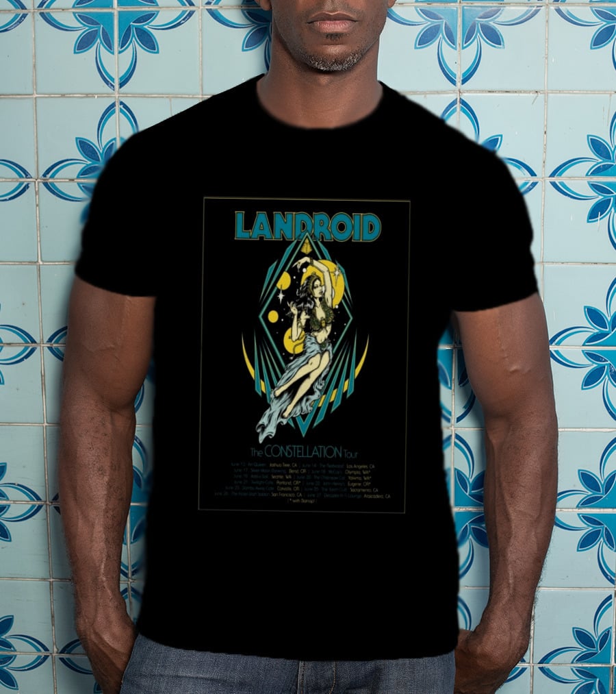 Landroid The Constellation 2026 Tour Dates And Venue Locations Featuring With Damp T-Shirt