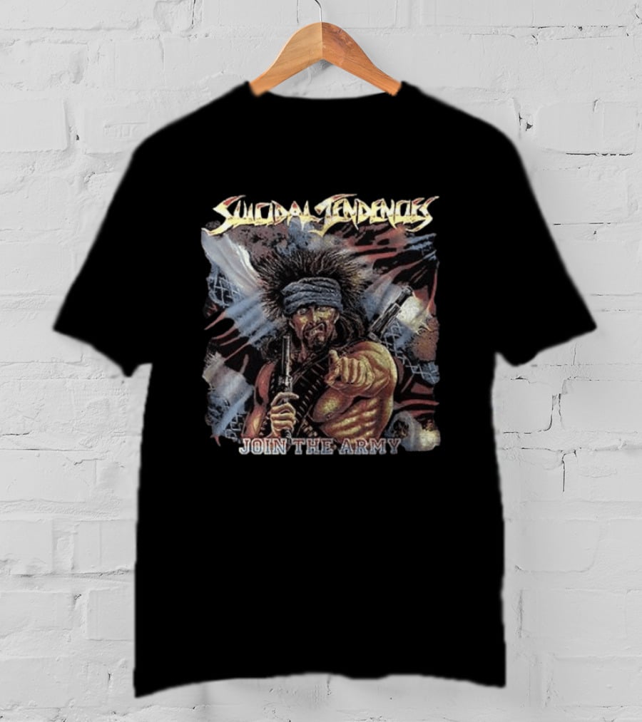 Suicidal Tendencies Join The Army Aggressive Warrior With Guns T-Shirt