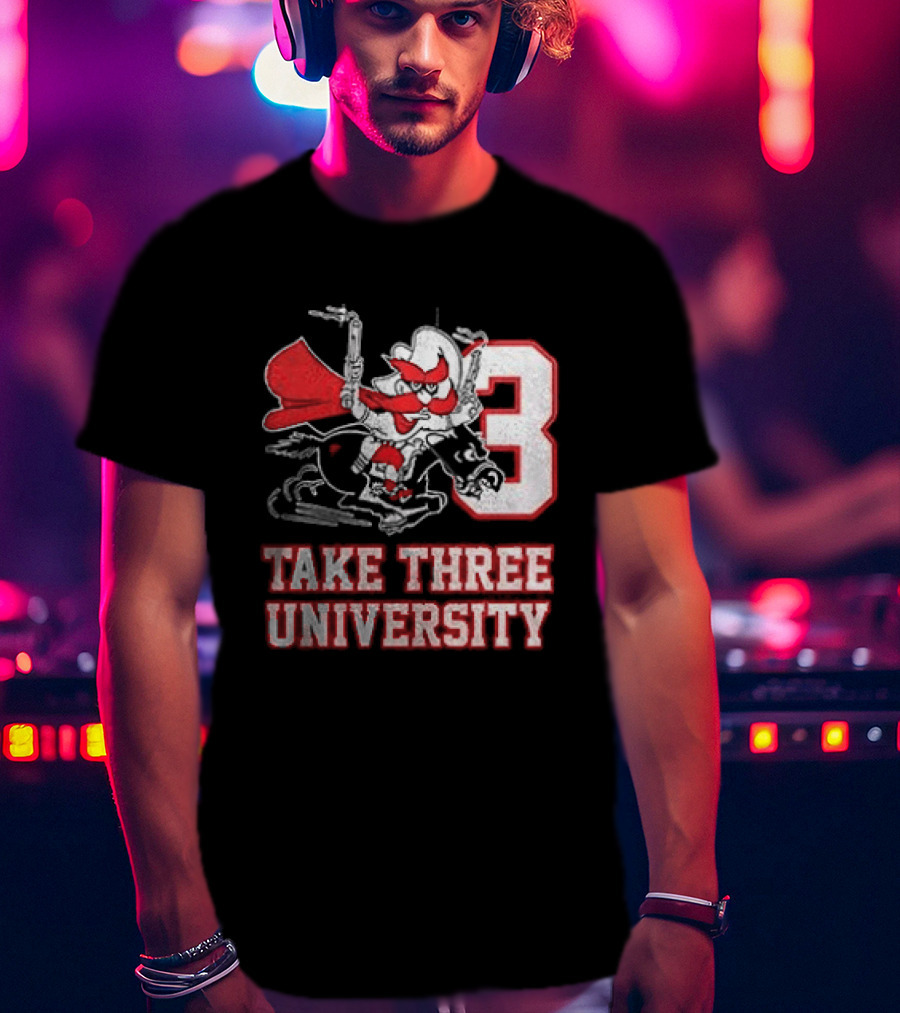 Texas Tech Red Raiders Take Three University Wreck 'Em 3 T-Shirt