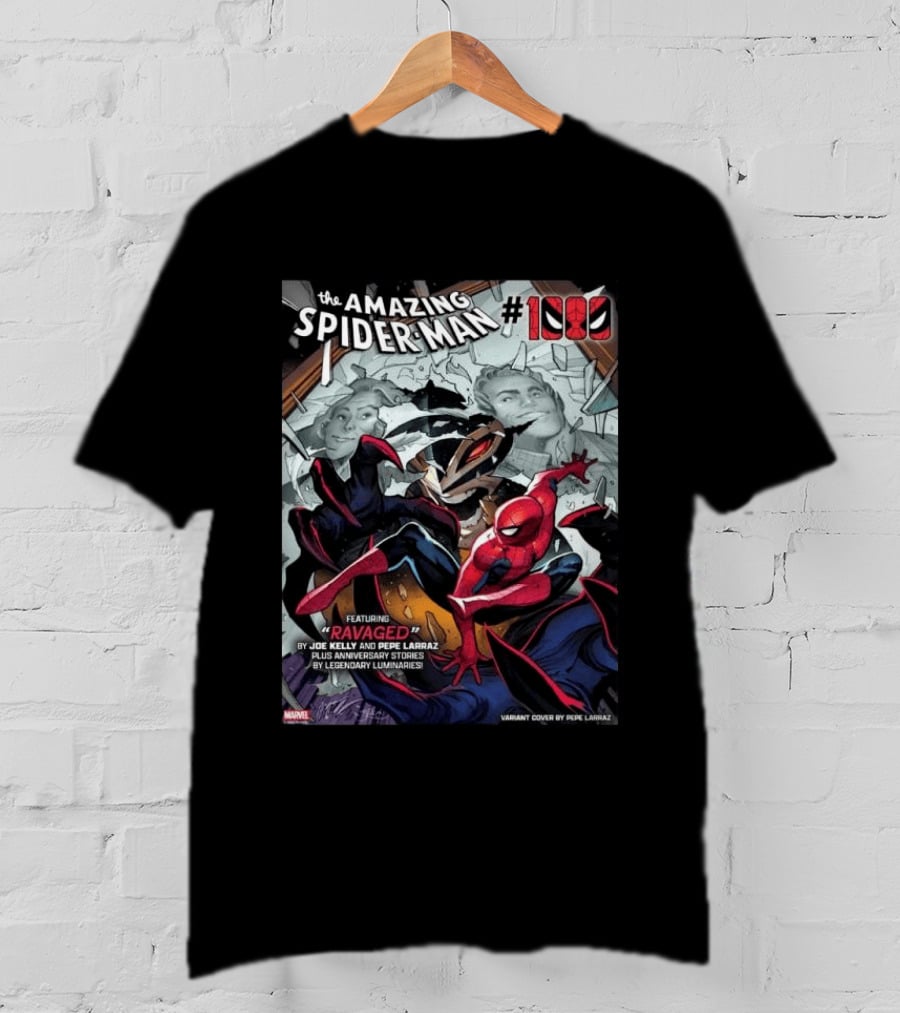 The Amazing Spider Man 1000 Featuring Ravaged By Joe Kelly Pepe Larraz Plus Anniversary Stories Marvel Variant Cover T-Shirt