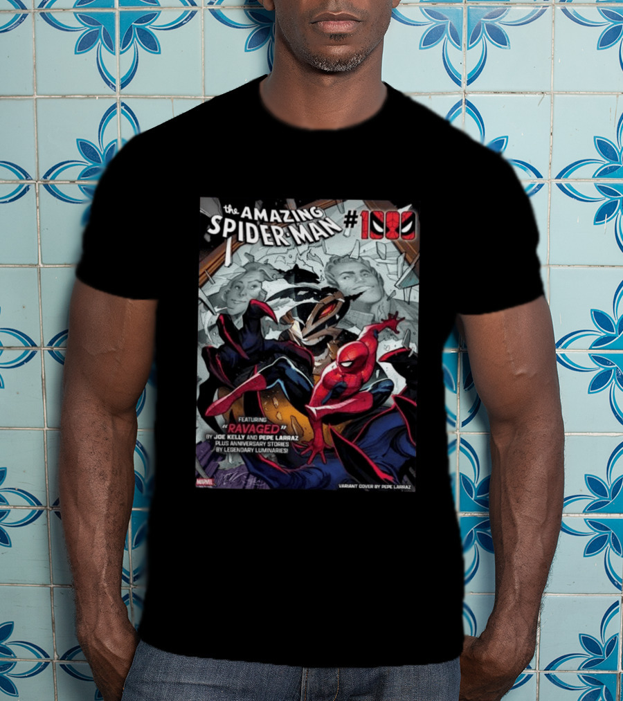 The Amazing Spider Man 1000 Featuring Ravaged By Joe Kelly Pepe Larraz Plus Anniversary Stories Marvel Variant Cover T-Shirt