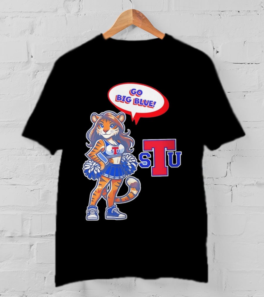 Tiger Cheerleader Go Big Blue STU T-Shirt