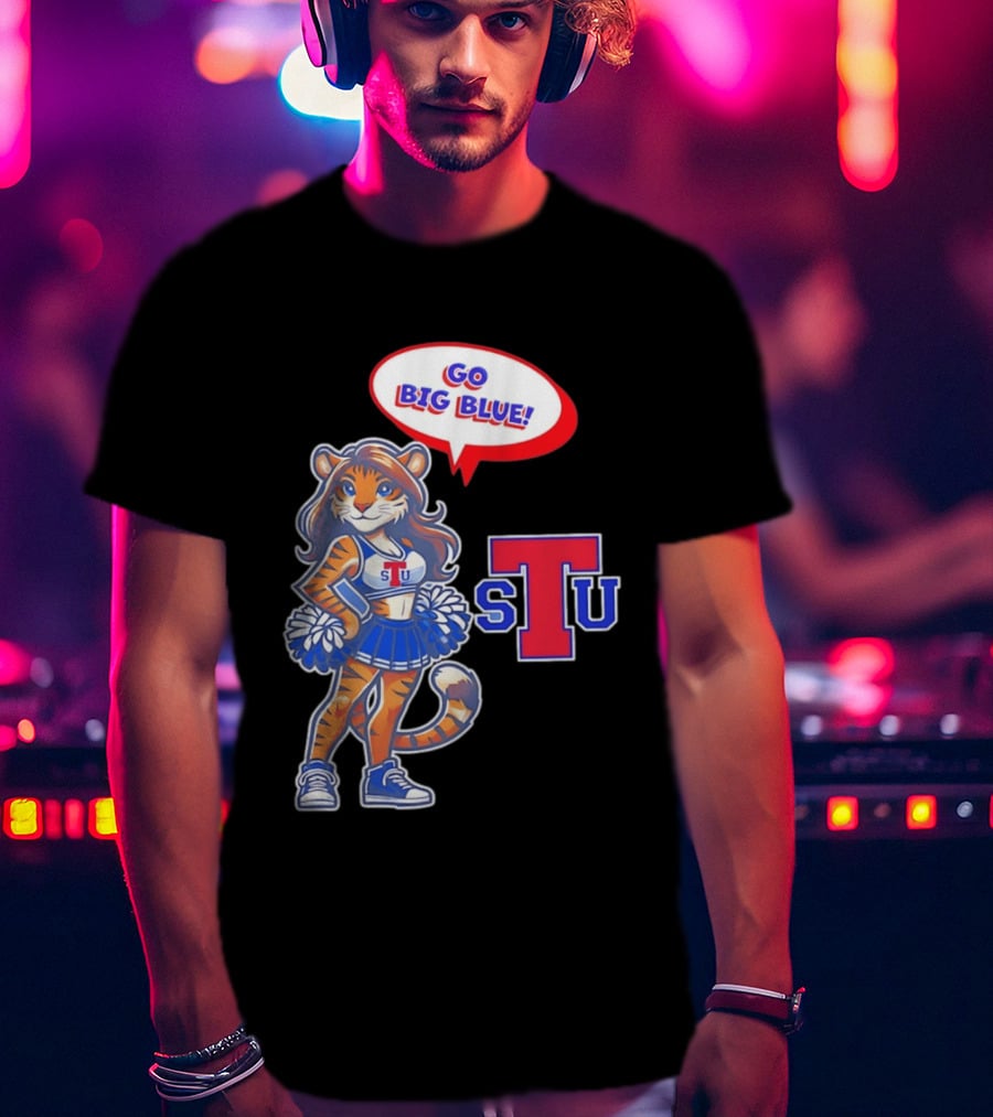 Tiger Cheerleader Go Big Blue STU T-Shirt