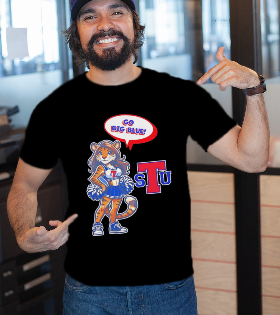 Tiger Cheerleader Go Big Blue STU T-Shirt