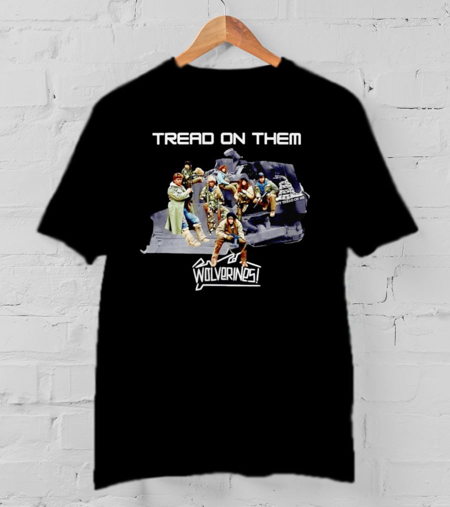 Tread On Them Wolverines Don't Tread On Me Helicopter Scene T-Shirt