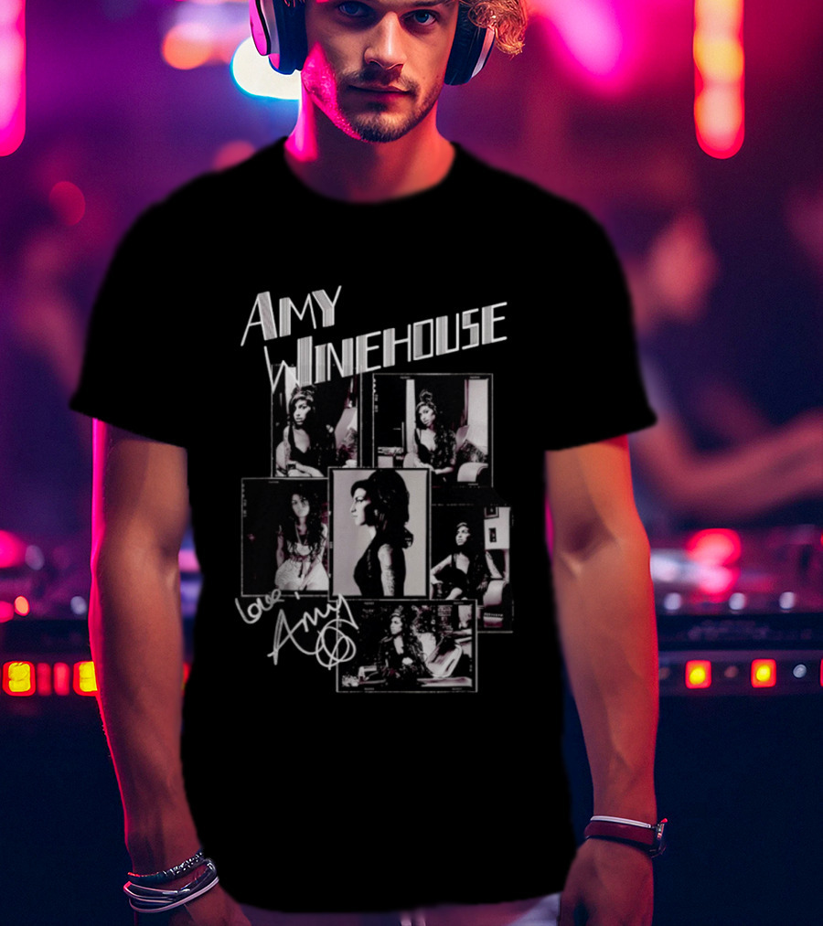 Amy Winehouse Photo Collage Love Amy T-Shirt
