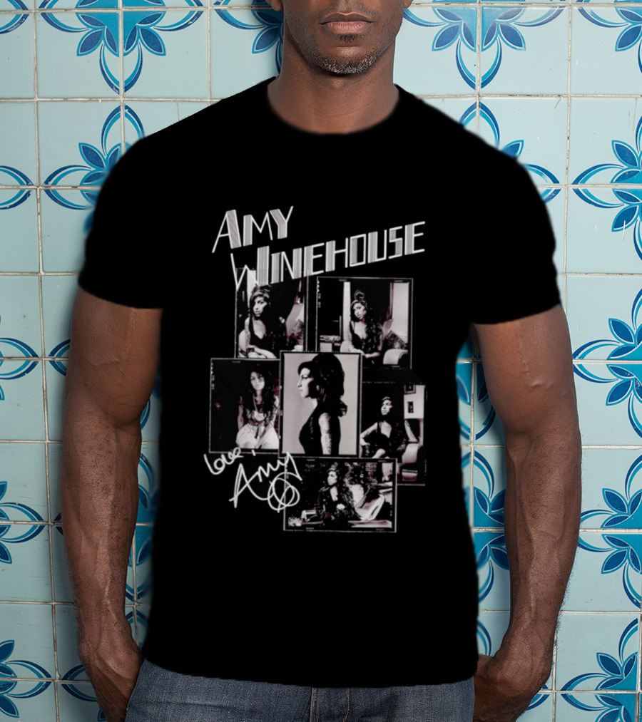 Amy Winehouse Photo Collage Love Amy T-Shirt