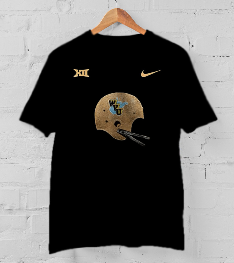 West Virginia Mountaineers 1965 Throwback WVU Helmet Nike Big XII T-Shirt