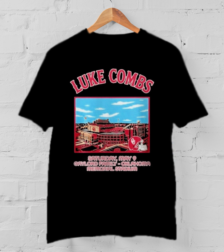 Saturday May 9 Luke Combs Gaylord Family Oklahoma Memorial Stadium 2026 Tour T-Shirt