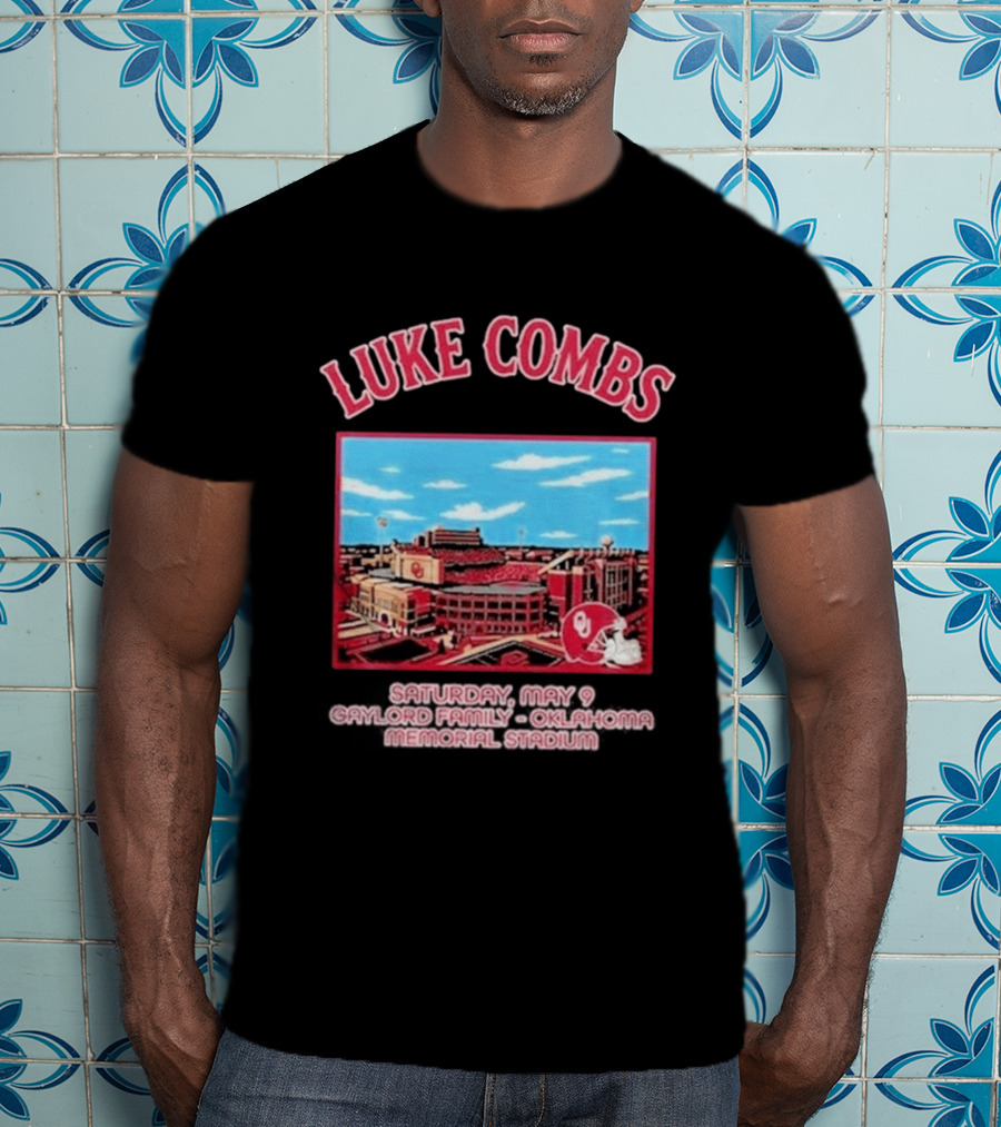 Saturday May 9 Luke Combs Gaylord Family Oklahoma Memorial Stadium 2026 Tour T-Shirt