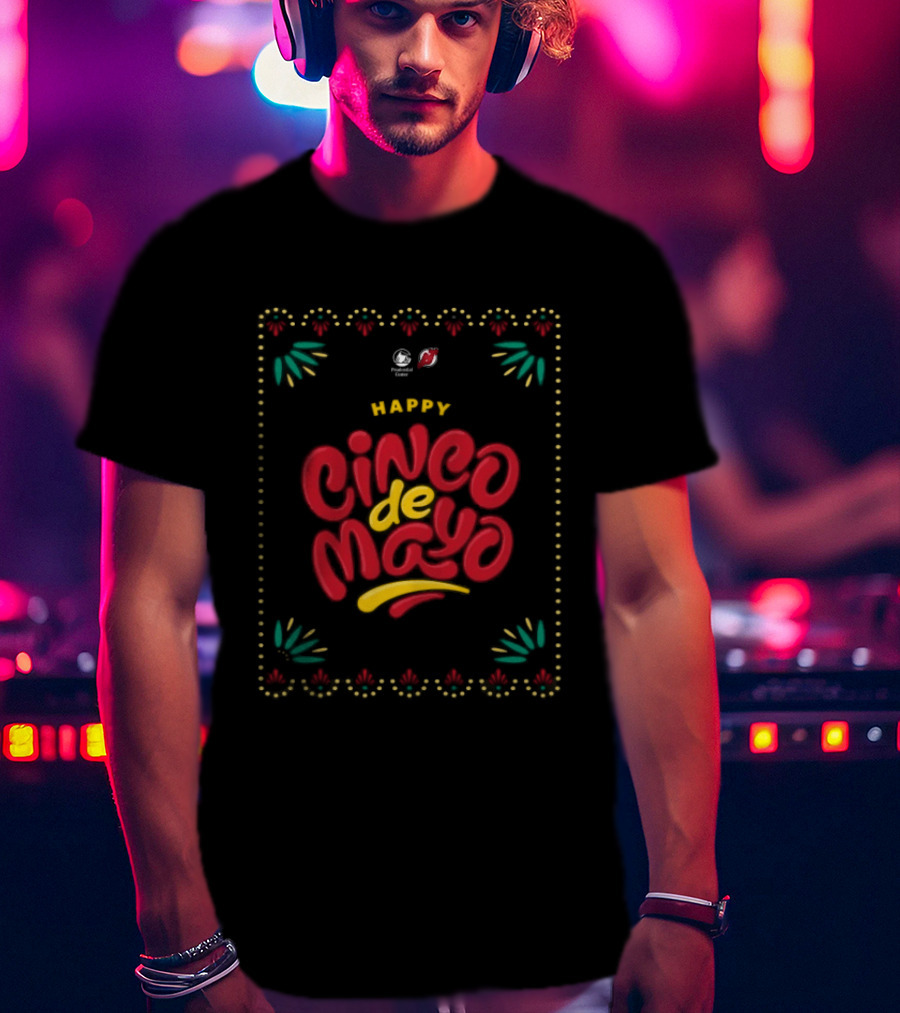 New Jersey Devils Happy Cinco De Mayo Celebration T-Shirt
