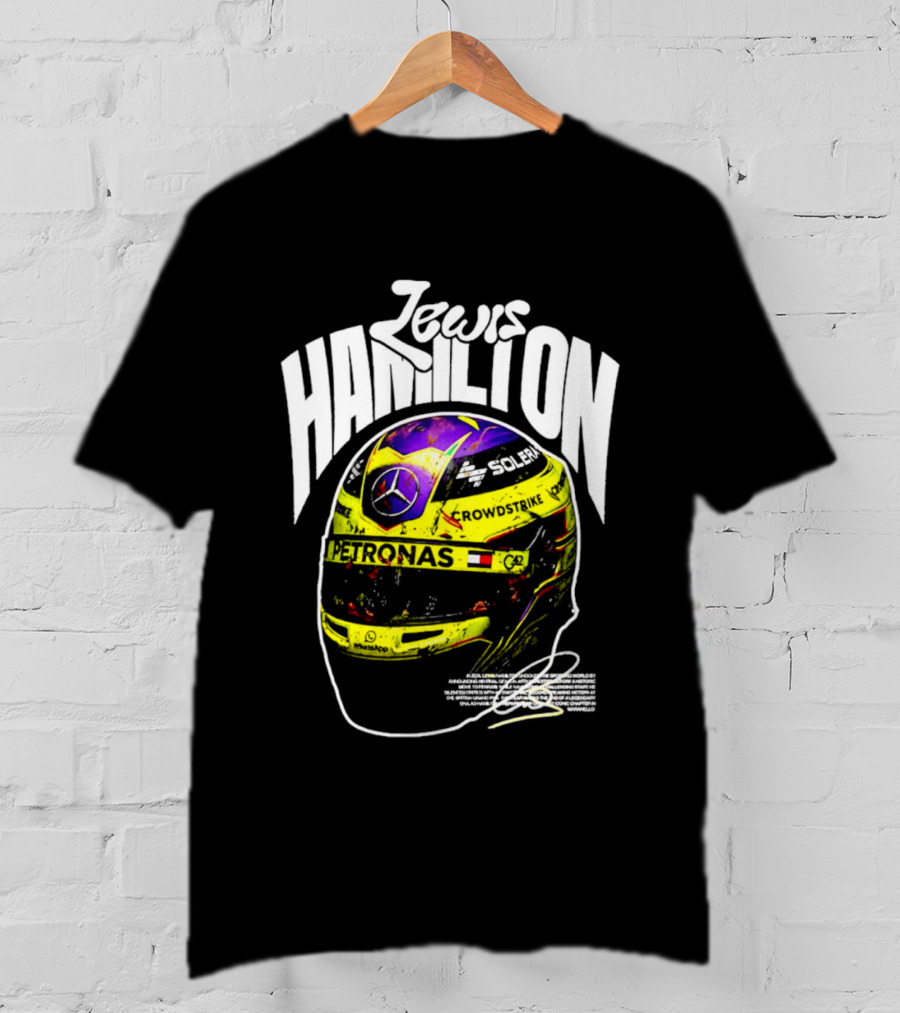 Jewis Hamilton Petronas Racing Helmet 2024 Mercedes T-Shirt